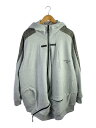 【中古】PUMA◆ジップパーカー/M/コットン/グレー/537079-80【メンズウェア】