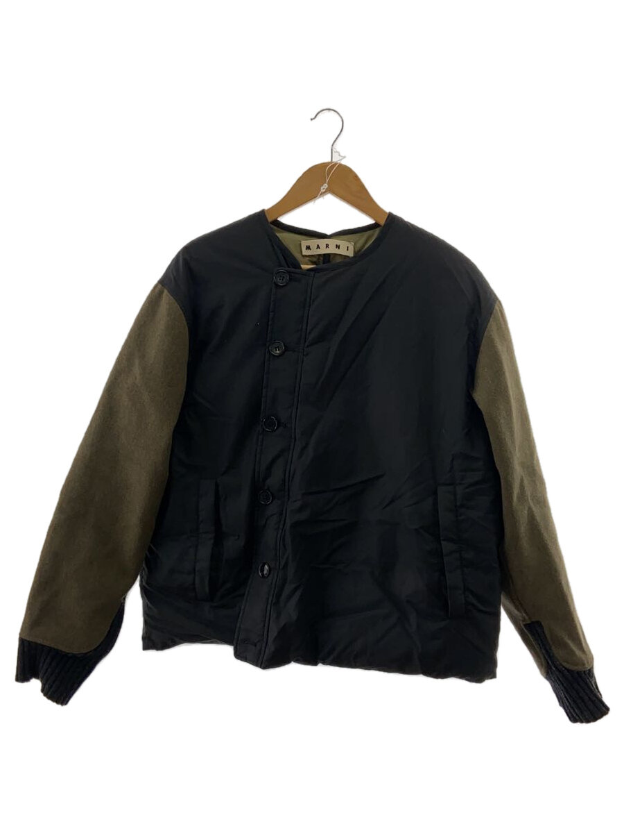 【中古】MARNI◆ウール切替/ダウンジャケット/46/コットン/KHK/pimus03lmqtcs73【メンズウェア】