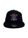 【中古】NEW ERA◆キャップ/7 1/8/BLK/メンズ【服飾雑貨他】