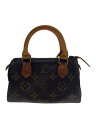 【中古】LOUIS VUITTON◆ミニ・スピーディ_モノグラム・キャンバス_BRW/PVC/BRW/総柄【バッグ】