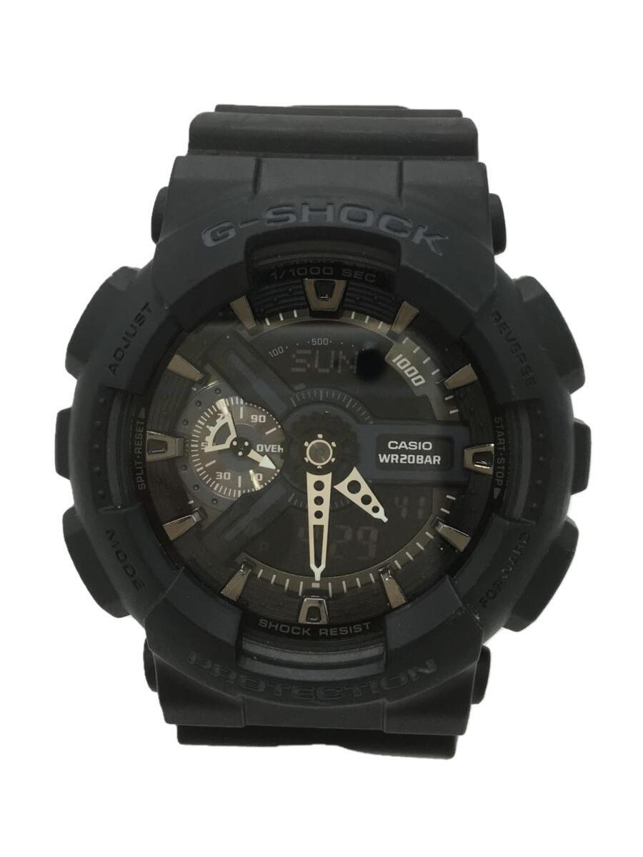 【中古】CASIO◆クォーツ腕時計・G-SHOCK/デジアナ/ラバー/BLK/ブラック【服飾雑貨他】