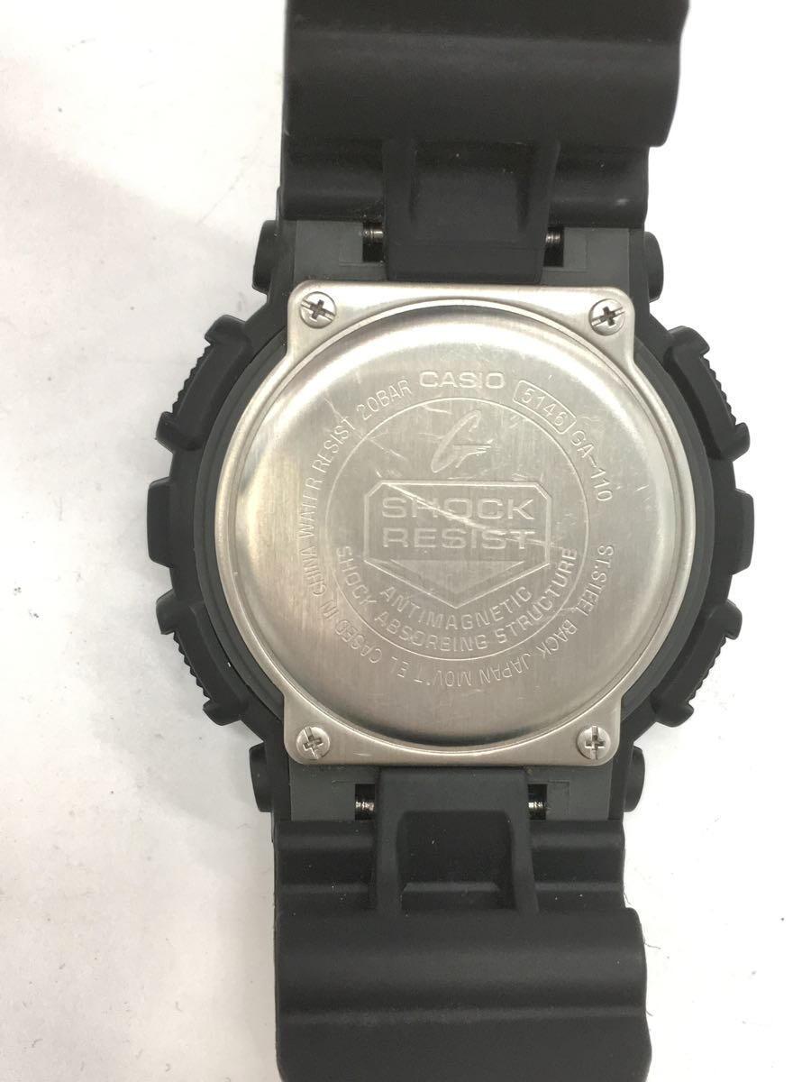 【中古】CASIO◆クォーツ腕時計・G-SHOCK/デジアナ/ラバー/BLK/ブラック【服飾雑貨他】
