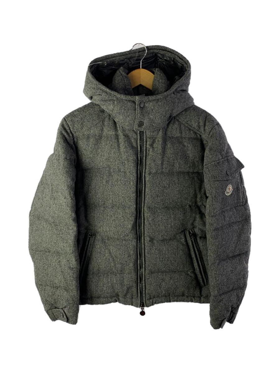 【中古】MONCLER◆MAYA/ビームス別注ウールツイードダウンジャケット/2/ウール/GRY/無地/220914036605【メンズウェア】