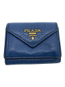 【中古】PRADA◆3つ折り財布/レザー/NVY/無地/レディース/1WH021//【服飾雑貨他】(4)