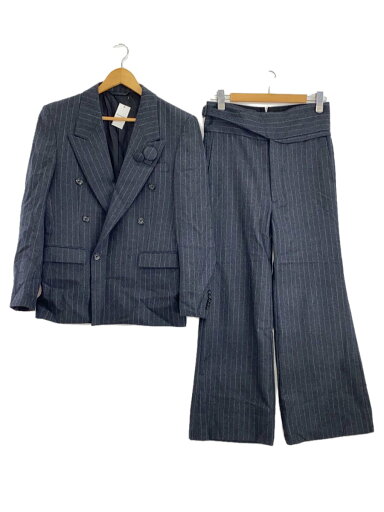 【中古】GROSGRAIN/ダブルブレスト/セットアップ/1/ウール/GRY/ストライプ//【メンズウェア】 【中古】GROSGRAIN/ダブルブレスト/セットアップ/1/ウール/GRY/ストライプ//【メンズウェア】