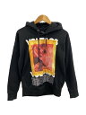 【中古】DIESEL◆パーカー/XS/コットン/BLK/プリント//【レディースウェア】