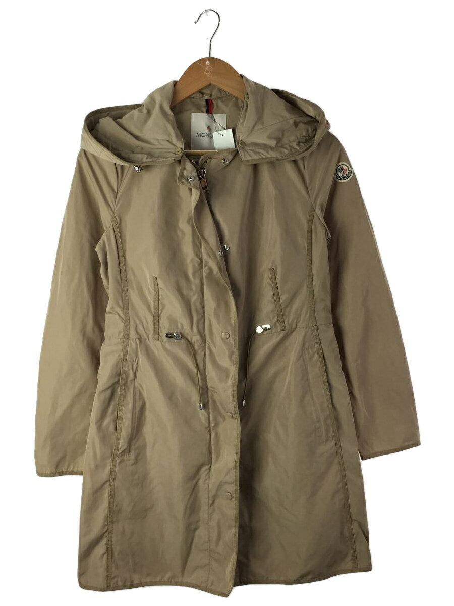 【中古】MONCLER◆スプリングコート/O/ポリエステル/BEG/無地/E10934960505【レディースウェア】