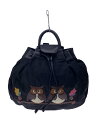 【中古】IBIZA◆フクロウ/リュック/--/BLK【バッグ】