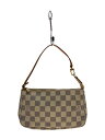 【中古】LOUIS VUITTON◆ポシェット・アクセソワール_ダミエ・アズール_WHT/PVC/WHT【バッグ】