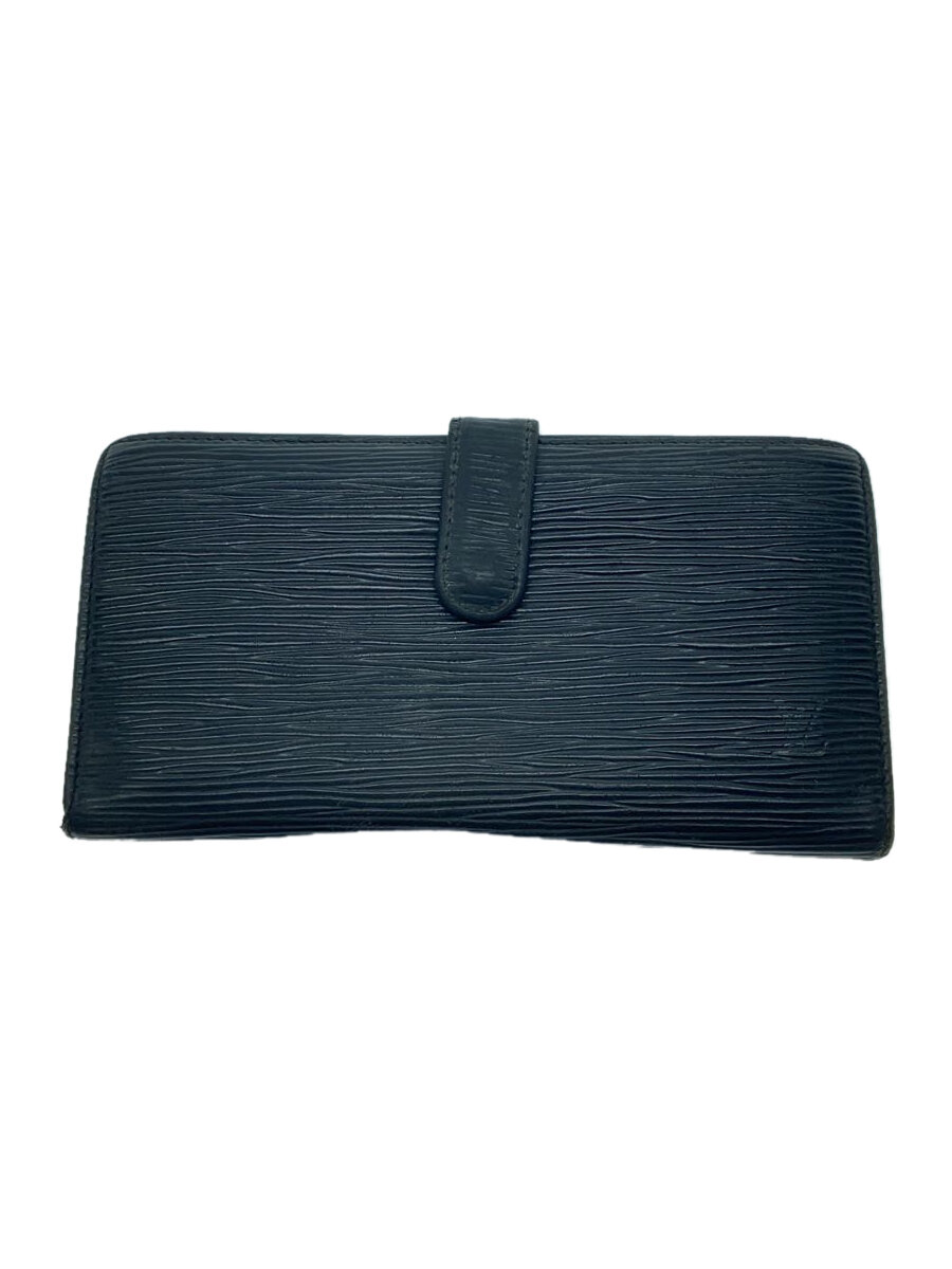 【中古】LOUIS VUITTON◆コンチネンタルヴィエノワ_エピ_BLK/レザー/BLK/メンズ【服飾雑貨他】
