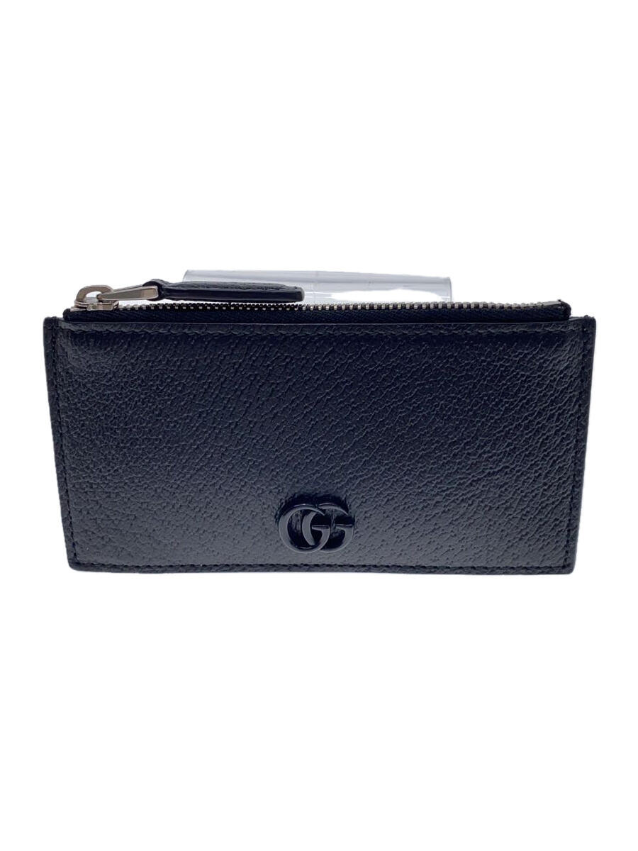【中古】GUCCI◆カードケース/レザー/BLK/無地/メンズ【服飾雑貨他】