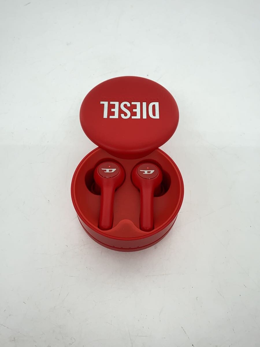 【中古】DIESEL◆イヤホン・ヘッドホン True Wireless Earbuds 45476 [レッド] DP0565【家電・ビジュアル・オーディオ】