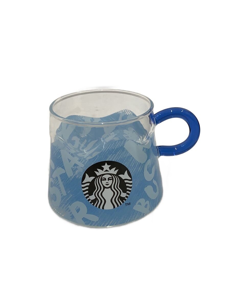 【中古】Starbucks◆グラス/BLU/耐熱グラスマグ/富士山/355ml【キッチン用品】