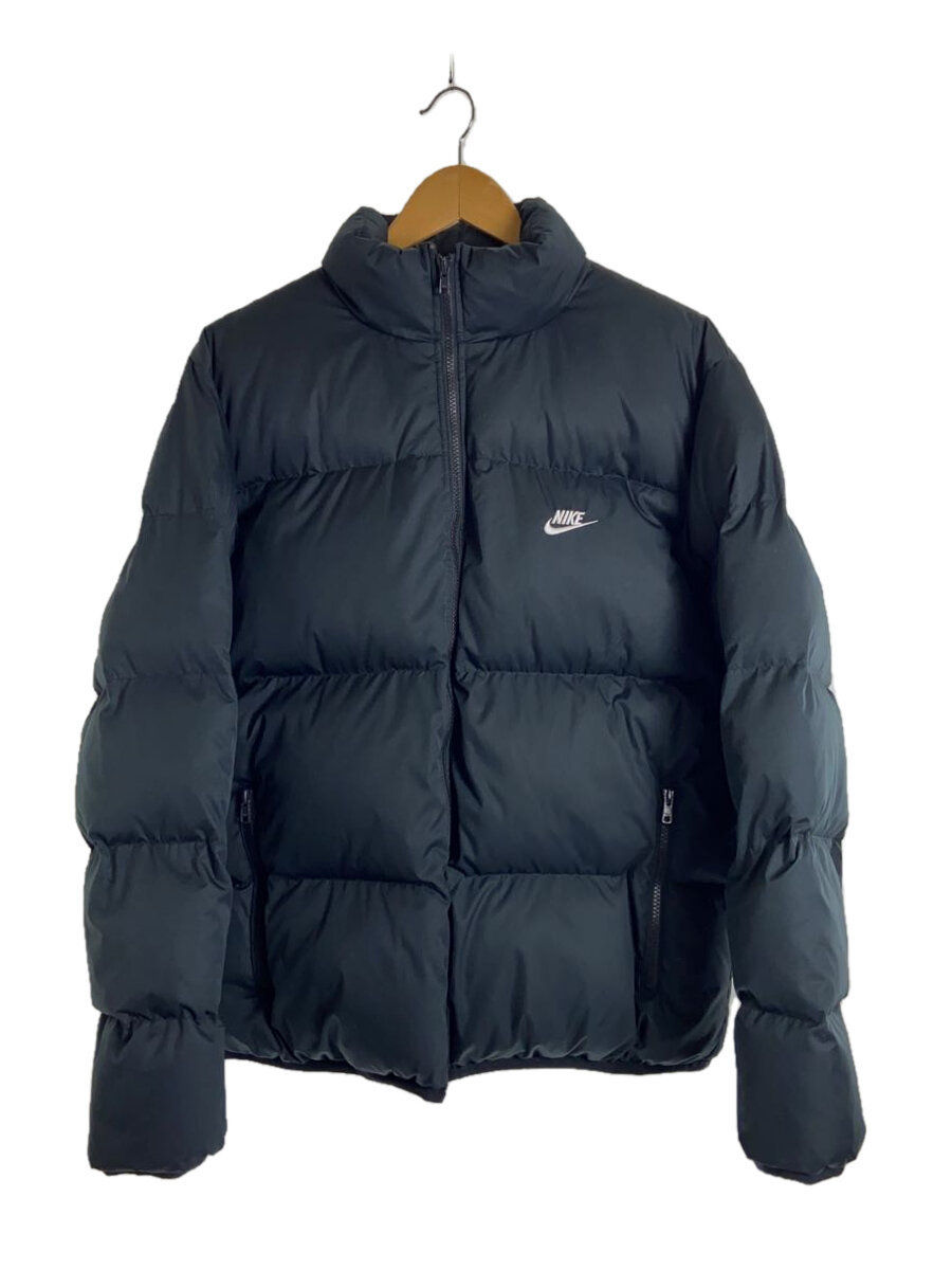 【中古】NIKE◆ダウンジャケット/L/ポリエステル/BLK/無地/FB7369-010【メンズウェア】