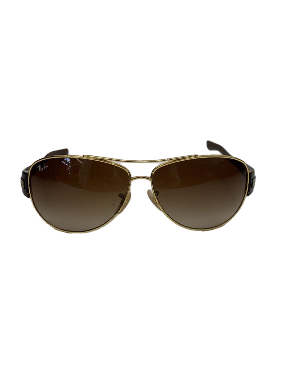 【中古】Ray-Ban◆サングラス/ティアドロップ/GLD/BRW/メンズ/RB3467【服飾雑貨他】