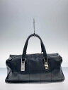 【中古】CHANEL◆ボストンバッグ/レザー/ブラック/無地/チョコバー/ミニボストン/ハンドバッグ【バッグ】