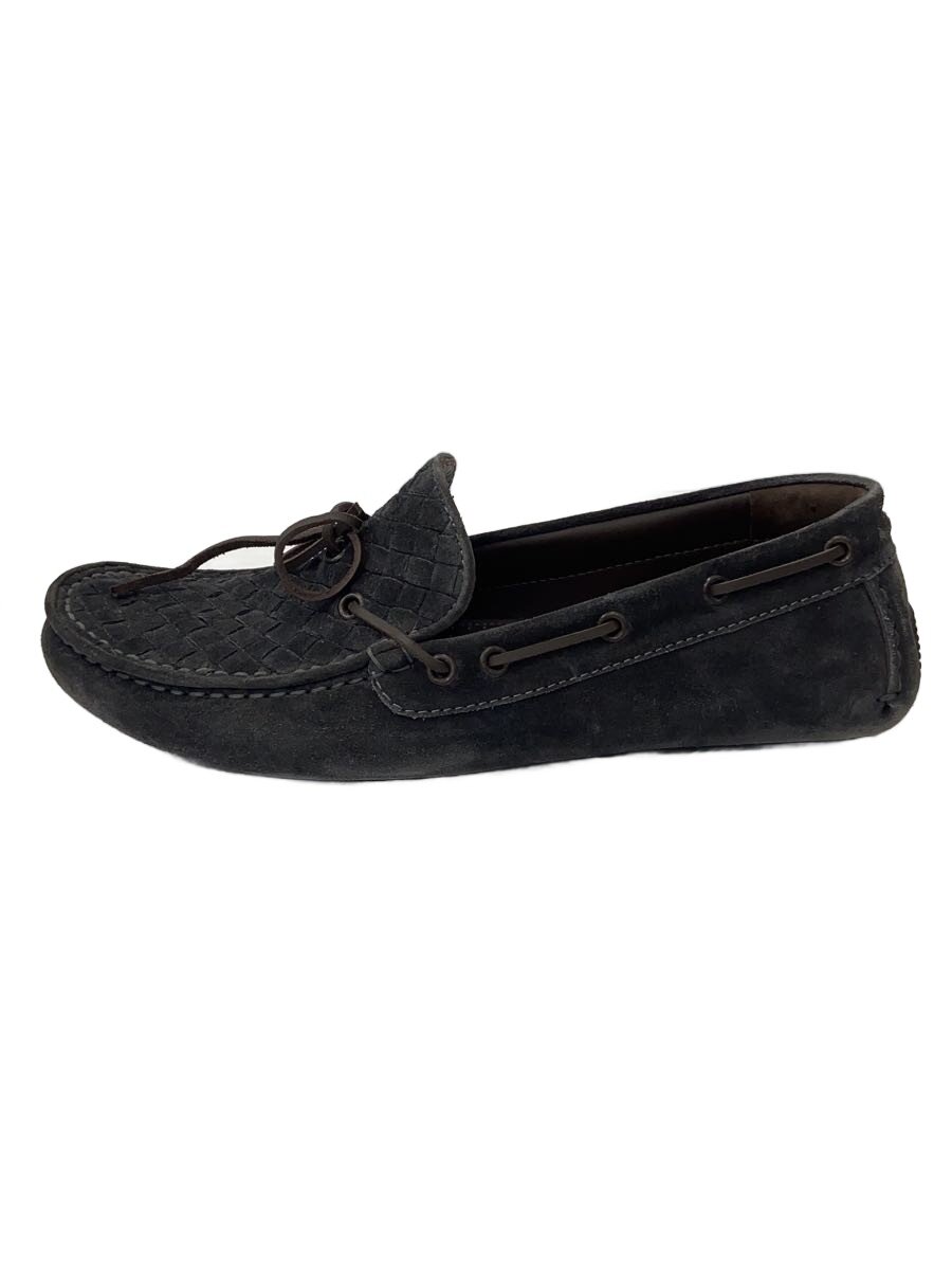 【中古】BOTTEGA VENETA◆ローファー/40/GRY/スウェード/擦れ【シューズ】