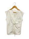 【中古】AKIRA NAKA◆Ivette curve label PO WH シャツ/ノースリーブブラウス/AS2354-WH//【レディースウェア】