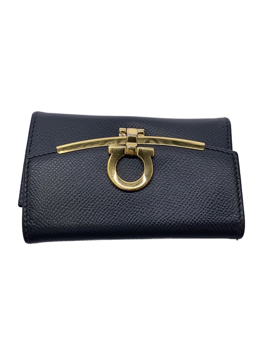 【中古】Salvatore Ferragamo◆キーケース/レザー/GRY/レディース//【服飾雑貨他】