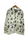 【中古】SKULL FLIGHT◆ジップパーカー/40/コットン/WHT【メンズウェア】