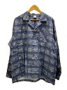 【中古】Keboz◆長袖シャツ/M/コットン/NVY【メンズウェア】