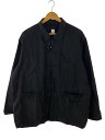 【中古】POST OVERALLS◆チャイナ/カバーオール/L/コットン/BLK/3107C-LM【メンズウェア】