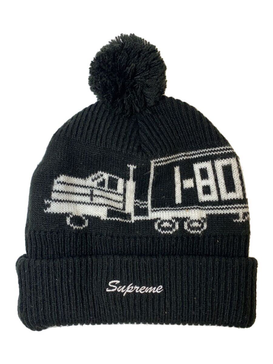 【中古】Supreme◆23AW 18-Wheeler Beanie/ニットキャップ/--/アクリル/BLK/メンズ//【服飾雑貨他】