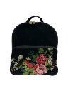 【中古】FEILER◆リュック/パイル/BLK/花柄【バッグ】