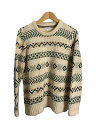 【中古】L.L.Bean◆ニット・セーター(厚手)/L/コットン/CRM/総柄/510982【レディースウェア】(4)