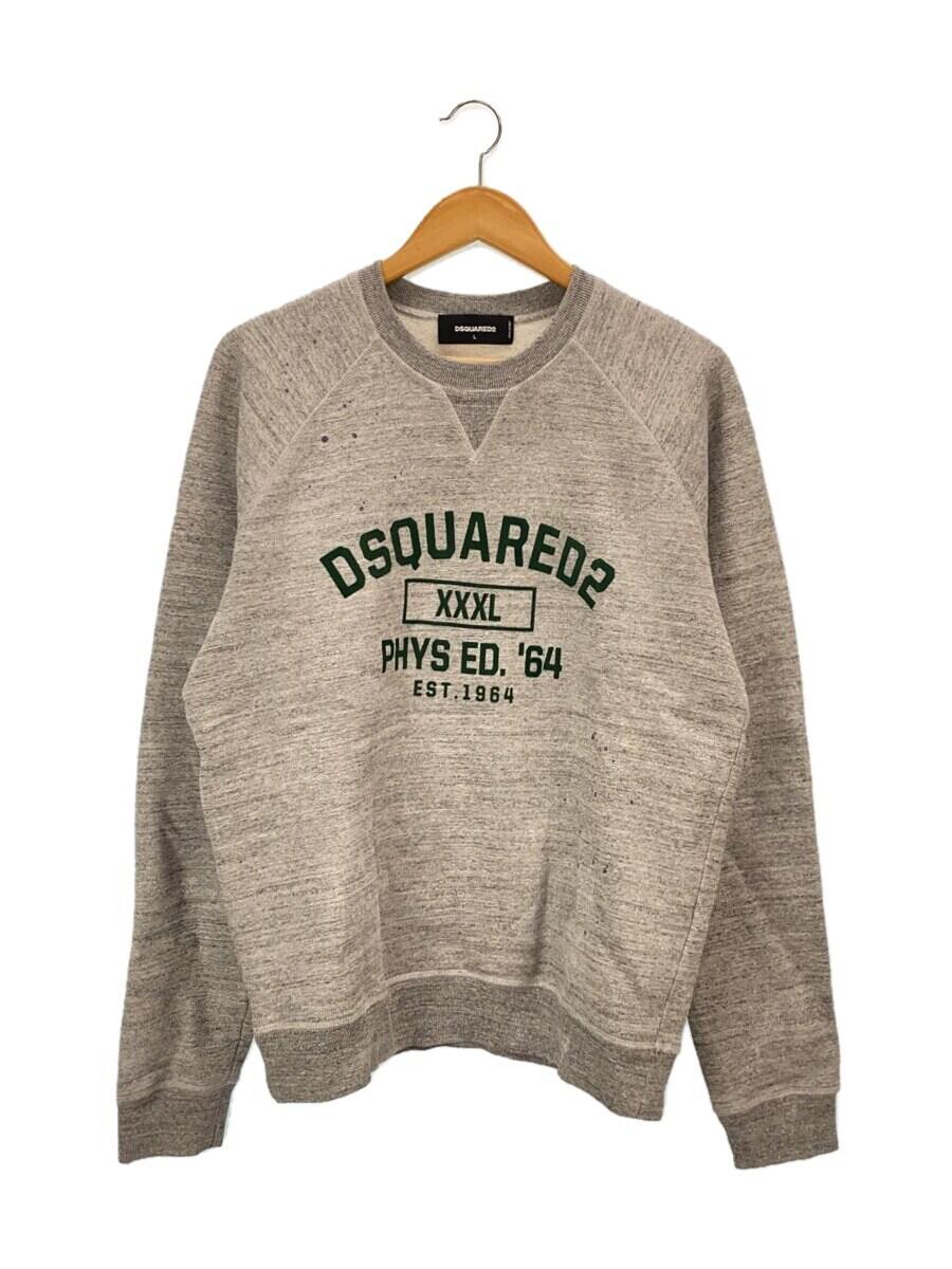 【中古】DSQUARED2◆スウェット/L/コットン/GRY/S71GU0194 S25148【メンズウェア】