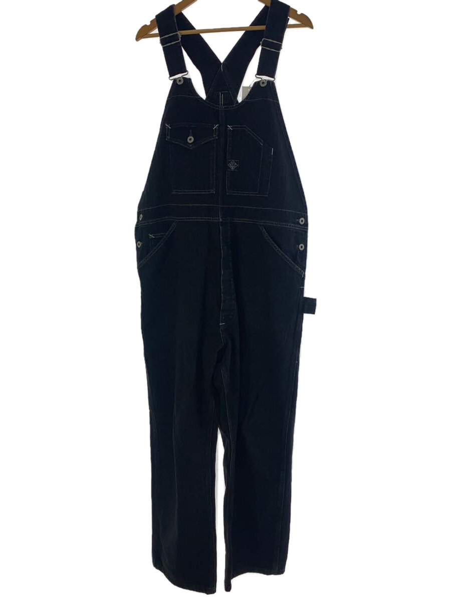 【中古】POST OVERALLS◆オーバーオール/L/コットン/BLK/1402-HBB【メンズウェア】