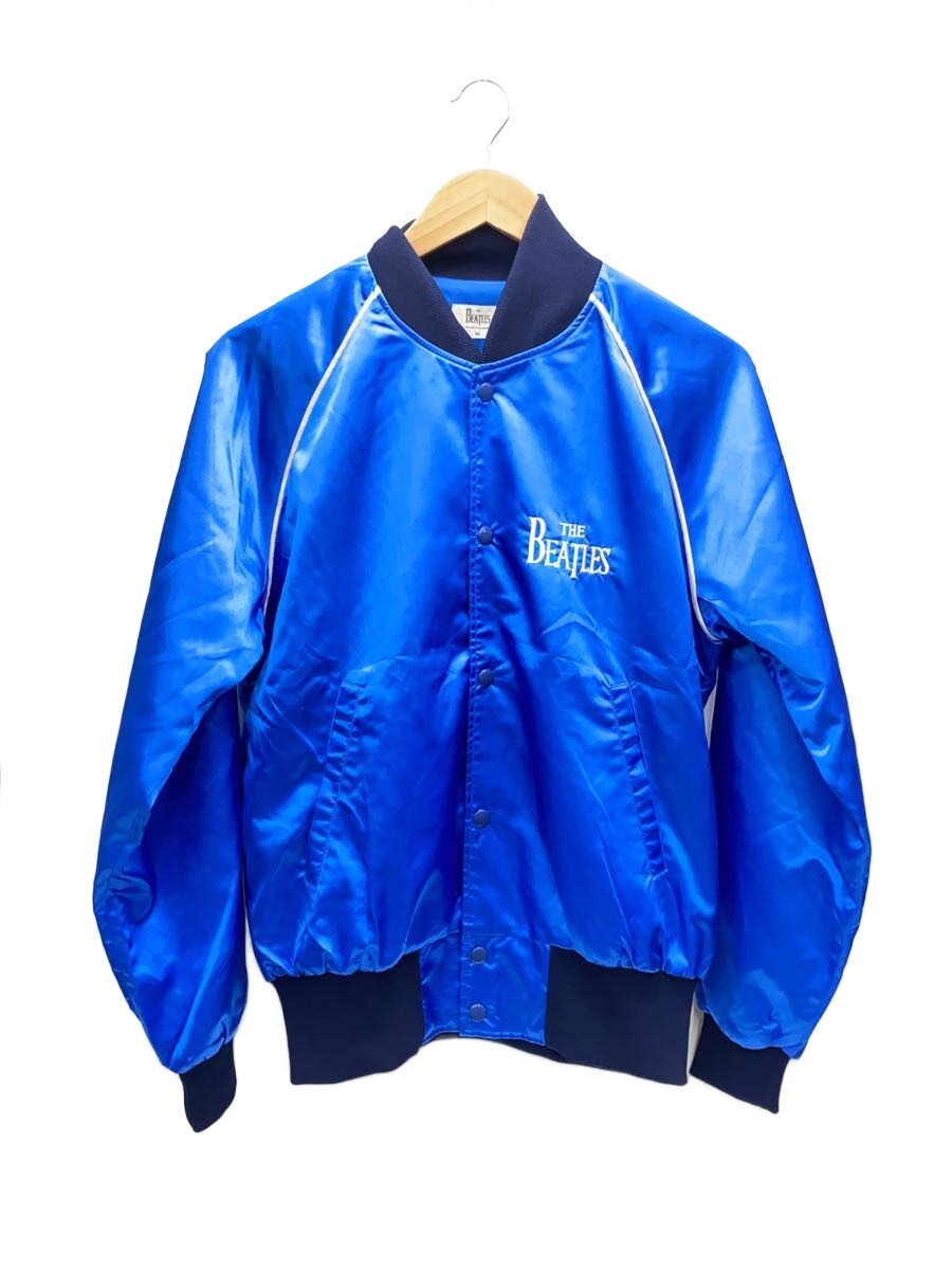 【中古】THE BEATLES/スタジャン/M/ナイロン/BLU【メンズウェア】