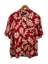 【中古】POLO RALPH LAUREN◆半袖シャツ/XXL/レーヨン/RED/総柄【メンズウェア】(4)