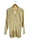 【中古】BROOKS BROTHERS◆カーディガン(厚手)/M/リネン/CRM/無地//【メンズウェア】