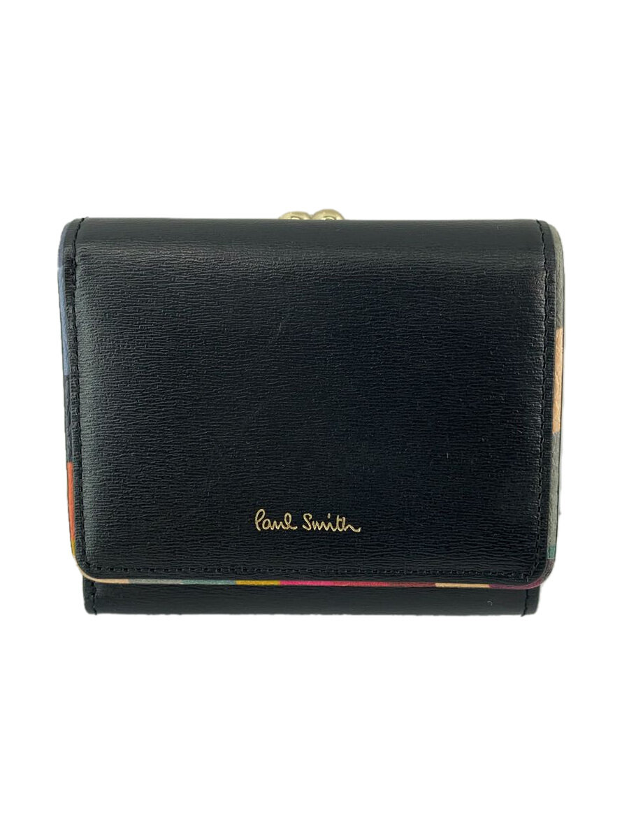 【中古】Paul Smith◆3つ折り財布/レザー/BLK/メンズ//【服飾雑貨他】