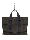 【中古】HERMES◆エールライン/トートバッグ/キャンバス/GRY【バッグ】
