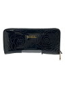 【中古】ANNA SUI◆長財布/PVC/BLK/無地/