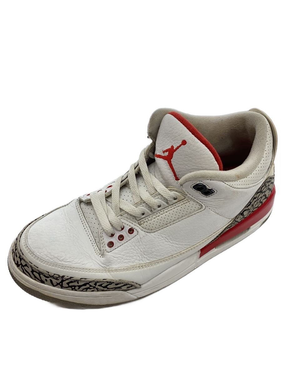 NIKE◆AIR JORDAN 3 RETRO/エアジョーダンレトロ/ホワイト/136064-116/28cm/WHT