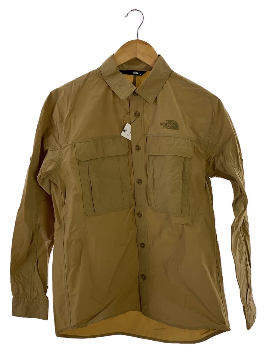THE NORTH FACE◆RUSTLE CANOPY SHIRT_ラッスルキャノピーシャツ/S/ナイロン/CML