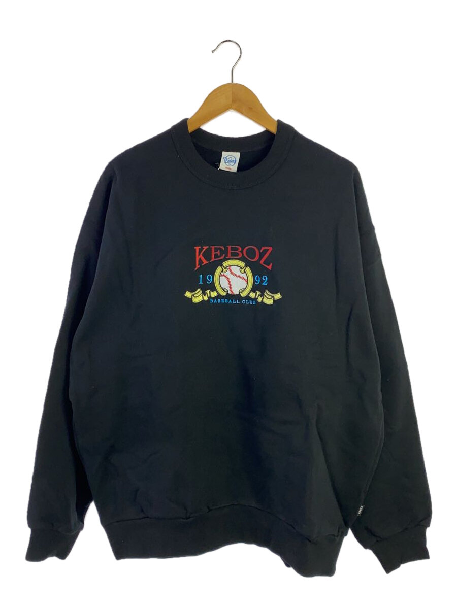 【中古】Keboz◆スウェット/XL/コットン/BLK/プリント/KBZFW24CW005【メンズウェア】