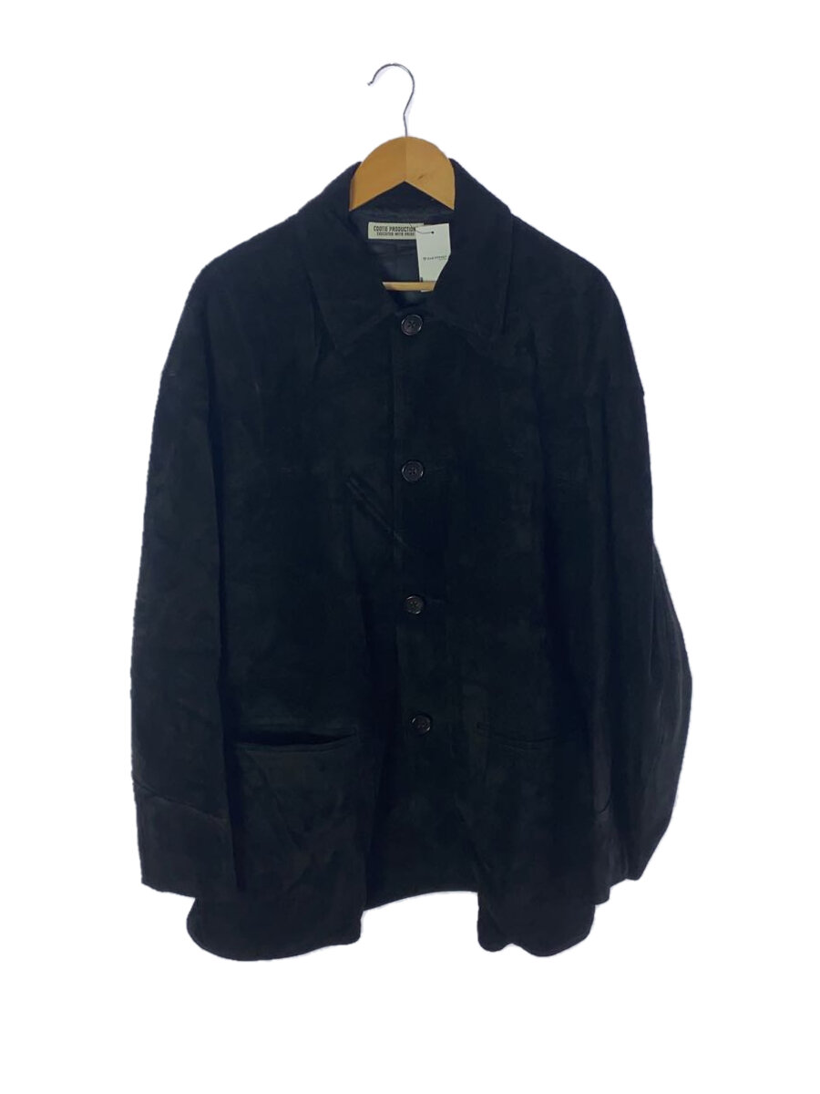 【中古】COOTIE◆23AW/Deer SUEDE MONTE CARLO JACKET/L/レザー/BLK/CTE-23A219【メンズウェア】