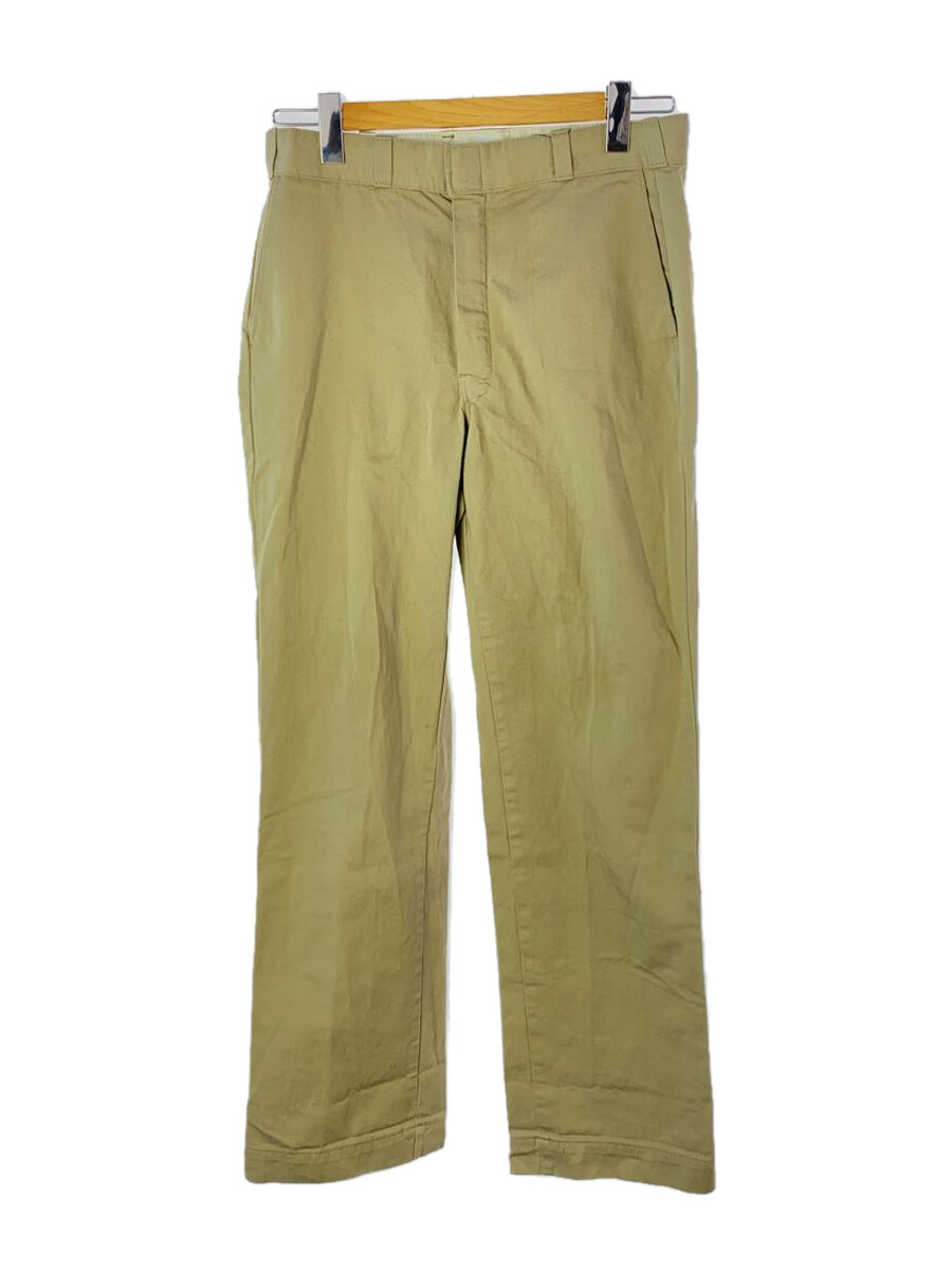 【中古】DICKIES◆dickes chinos/80s/USA製/30x32/ストレートパンツ/30/コットン/BEG【メンズウェア】