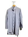 【中古】HOMME PLISSE ISSEY MIYAKE◆長袖シャツ/3/ナイロン/BLU/無地/HP33FJ336//【メンズウェア】
