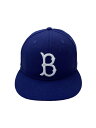 【中古】NEW ERA◆キャップ/7 1/8/コットン/BLU/メンズ【服飾雑貨他】