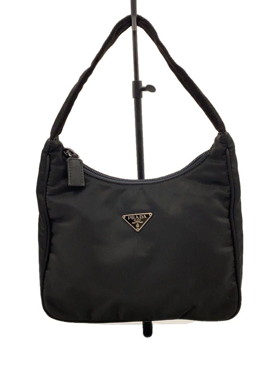 【中古】PRADA◆ハンドバッグ/--/BLK/無地【バッグ】