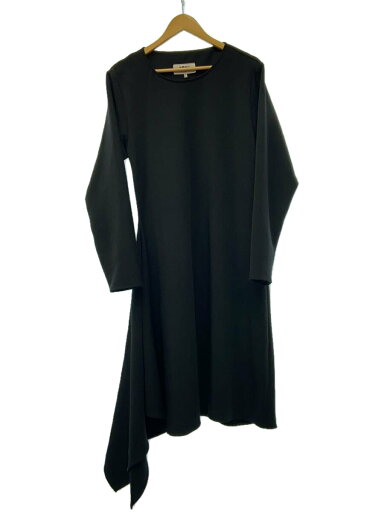 【中古】MM6◆18AW/アシンメトリージャガードドレス/長袖ワンピース/L/ポリエステル/BLK/S32CU0017//【レディースウェア】 【中古】MM6◆18AW/アシンメトリージャガードドレス/長袖ワンピース/L/ポリエステル/BLK/S32CU0017//【レディースウェア】