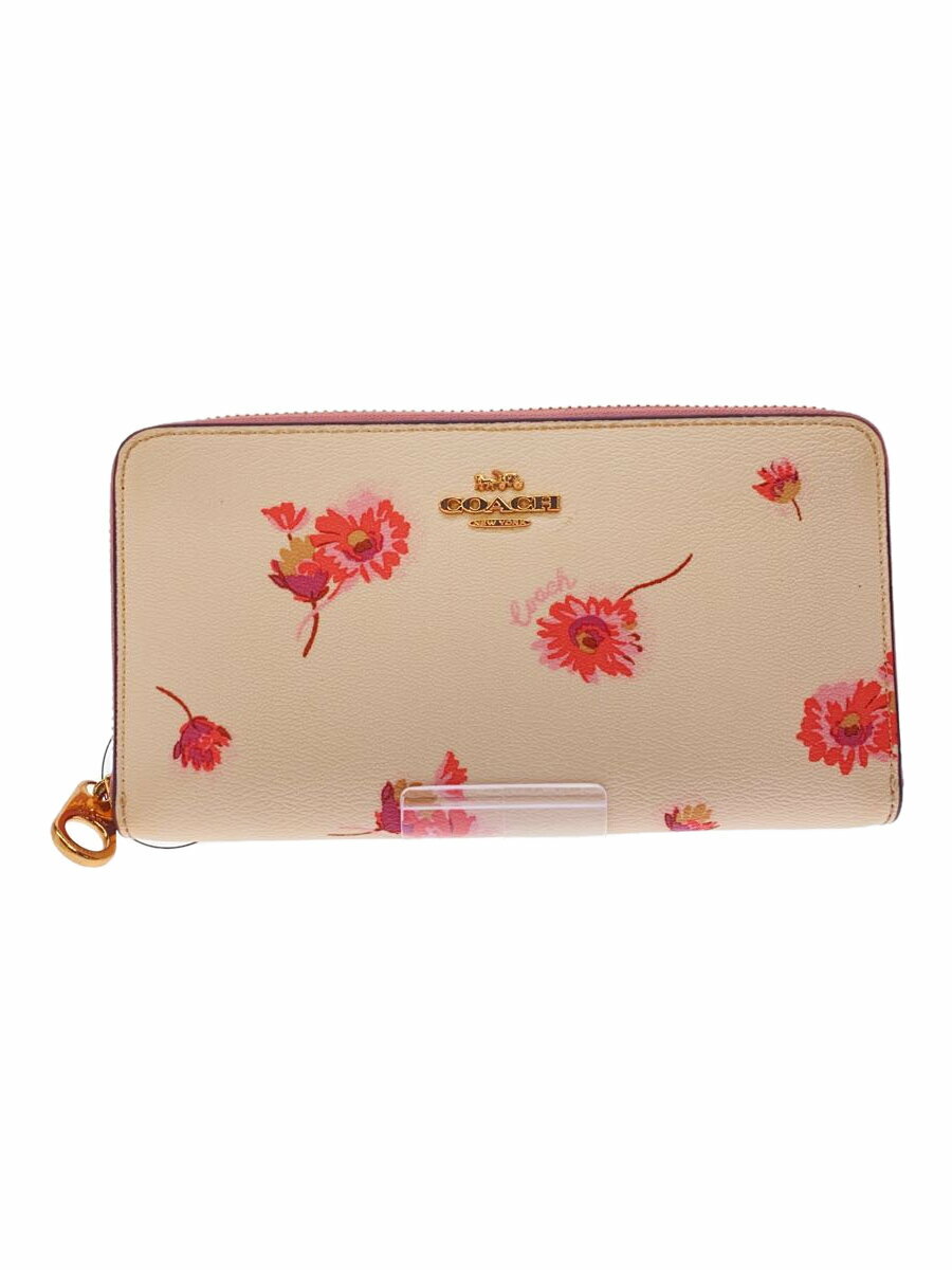 【中古】COACH◆長財布/--/WHT/花柄/レディース/C4455【服飾雑貨他】