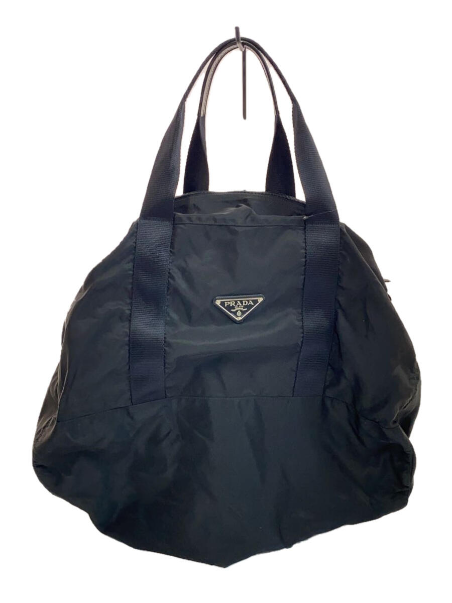 【中古】PRADA◆ボストンバッグ/ナイロン/BLK【バッグ】