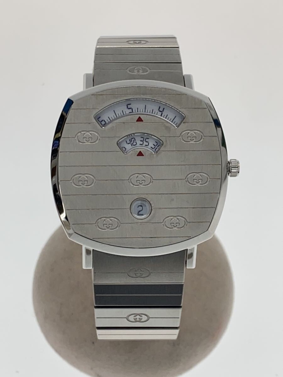 【中古】GUCCI◆腕時計/アナログ/ステンレス/WHT/SLV/157.3【服飾雑貨他】