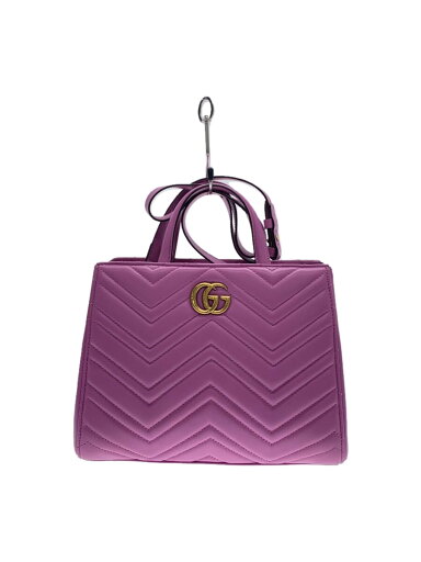 【中古】GUCCI◆ショルダーバッグ/マーモント/レザー/PNK/無地/448054【バッグ】 【中古】GUCCI◆ショルダーバッグ/マーモント/レザー/PNK/無地/448054【バッグ】